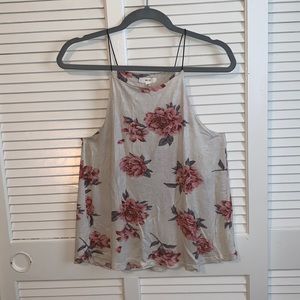 🌈4 FOR $12🌈 Rose Pattern Cream Tank Top